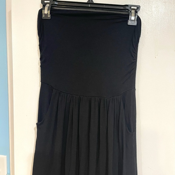 Strapless black maxi dress - Picture 3 of 5